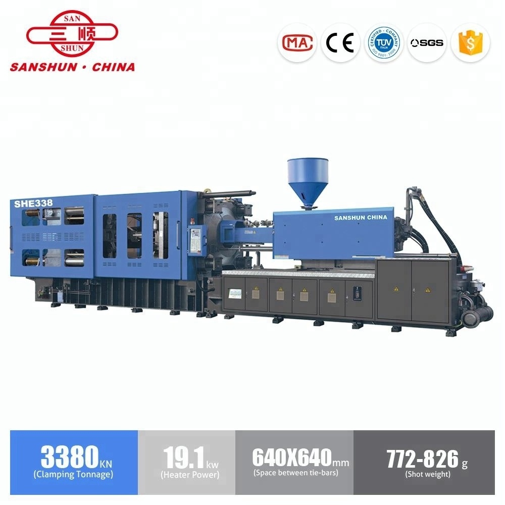 Sanshun China 338Ton Fixed Pump China Injection Molding Machine Moulding Disposable Plastic Food Container Machine