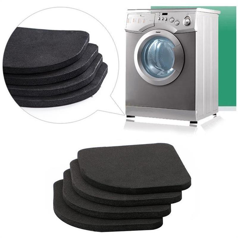 4Pcs Washing Machine Anti-Vibration Pads Heavy Duty Washer Dryer Pad Furniture Non Slip Raise Height Feet Floor Protectors Mat