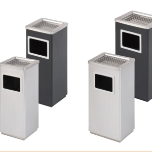 Wholesale square luxury ash trash can  stainless steel Hotel dust bins ashtray can