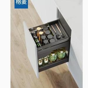 Goldmine  kitchen cabinet organizers spice storage baskets  2-tiers pullout spice drawers cabinet storage baskets