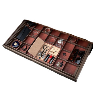 Hot selling wardrobe  Closet Jewelry Organizers pull out box baskets for jewelry leather wardrobe accessories