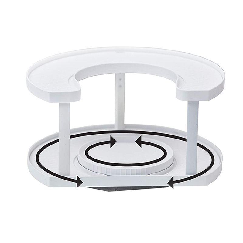 Spice Rack Organizer for Cabinet 2 Tier Lazy Susan Organizer Double ...