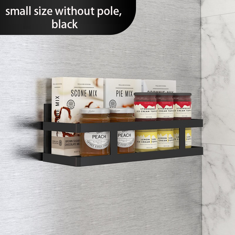 Magnetic Fridge Spice Rack Organizer Single Tier Fridge Rack Refrigerator Spice Storage Shelf Side Refrigerator Spice Rack