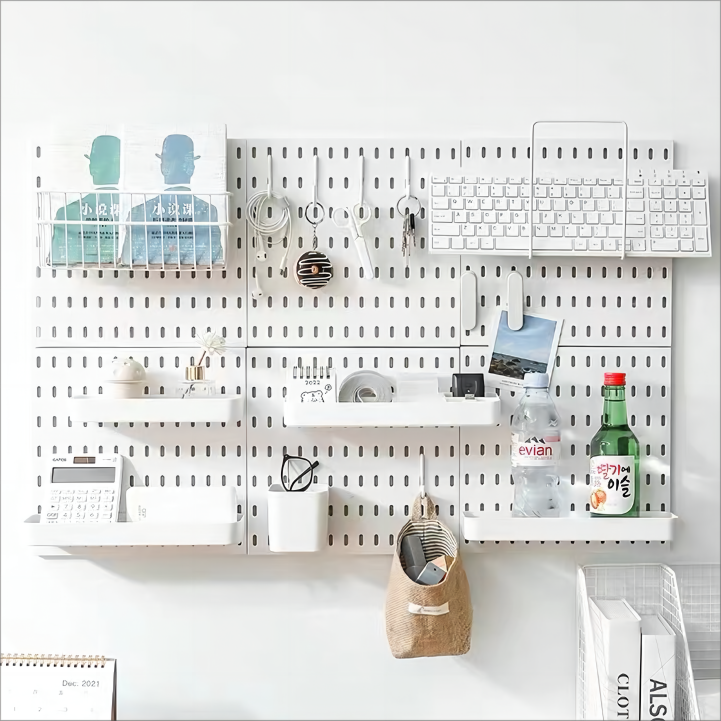 Direct Factory Wholesale DIY Acrylic Home Office Peg Board Wall Organizer Mounting Display Pegboard Peg Board Racks