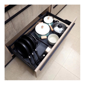 Goldmine Deep high end cabinet pullout organizers pots storage baskets soft close pullout basket drawers for cabinet