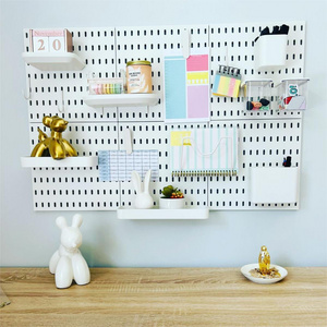 Direct Factory Wholesale DIY Acrylic Home Office Peg Board Wall Organizer Mounting Display Pegboard Peg Board Racks