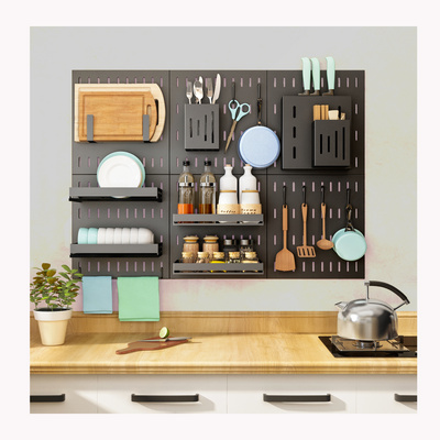 Hot sale Wall Hole Pegboard with Pegboard Shelf Self-Adhesive Peg Board Organizer Shelves Crafting Storage Organizer for Home