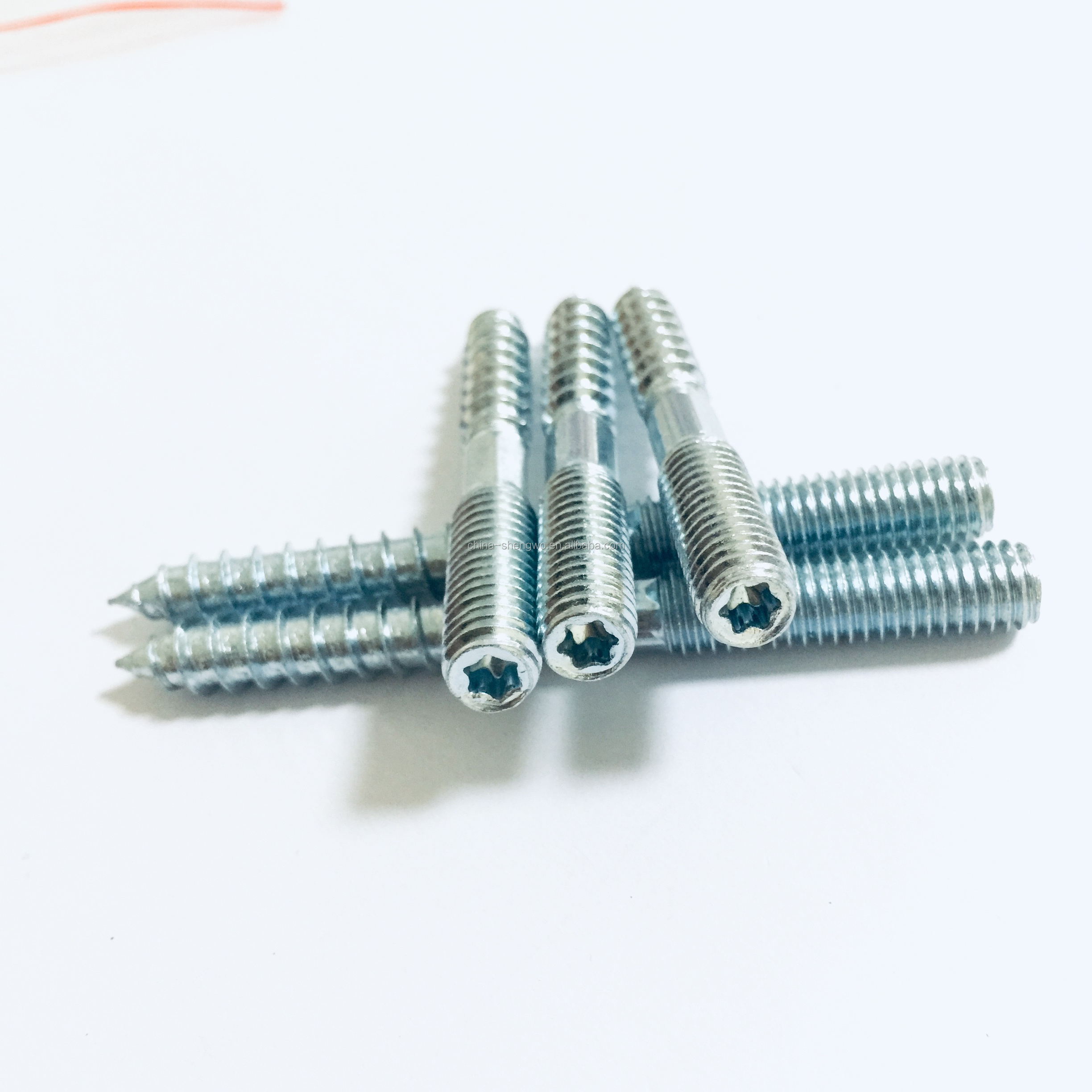 double head threaded hanger bolt screw