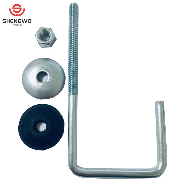 ZINC  J BOLT/U BOLT/ ROOFING BOLT   WITH HEX NUT