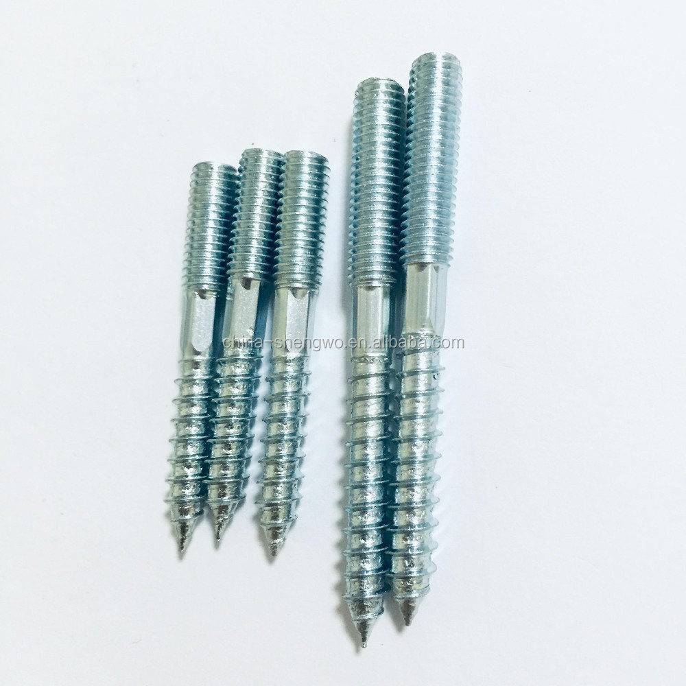 double head threaded hanger bolt screw