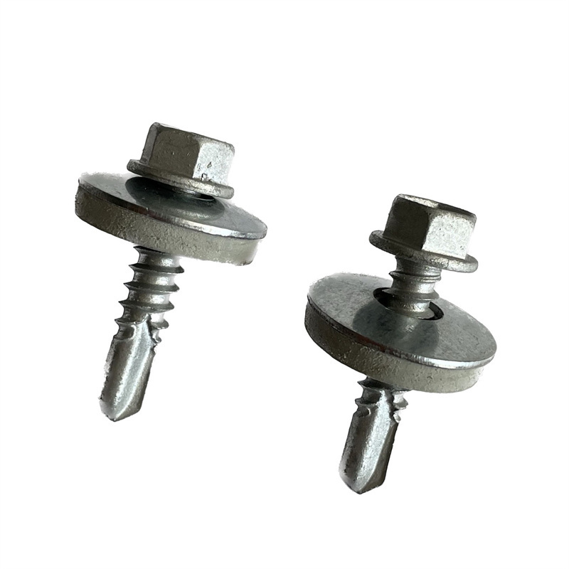 C1022 Steel Ruspert Coating Full and Fine Thread Drilling PT5 Hex Washer Head Self Drilling Screw with Bonded Washer