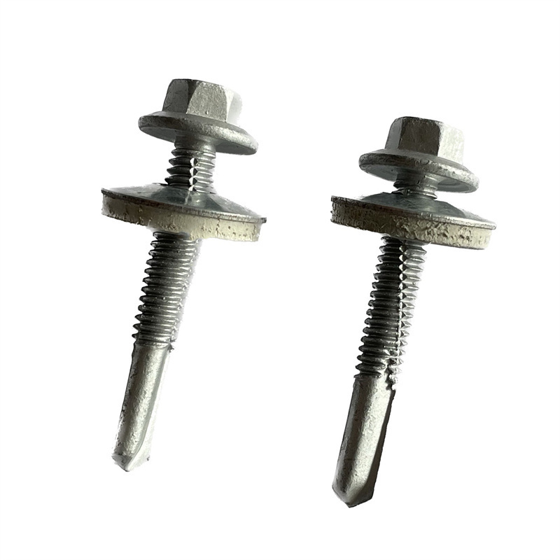 C1022 Steel Ruspert Coating Full and Fine Thread Drilling PT5 Hex Washer Head Self Drilling Screw with Bonded Washer