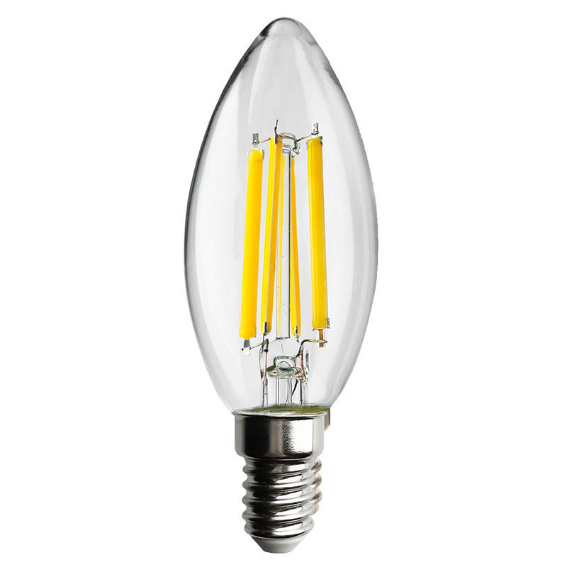 C35 e14 6w LED decorative Lamp Candelabra light source light bulbs LED Filament Candle Bulb light