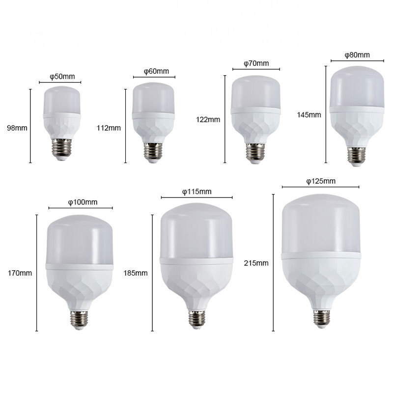 PC Clear Cover Energy Saving Light 5w 9w 13w 18w 28w 38w 48w E27 B22 Led Bulb Lamp Skd High Quality Aluminum Ceiling Light AC 90