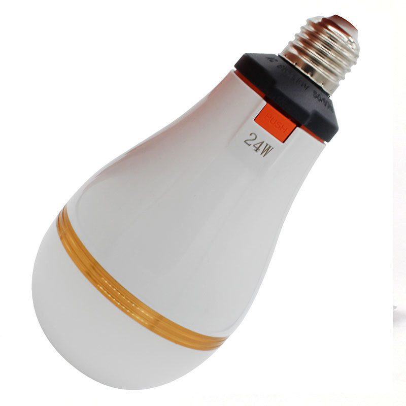 camping lighting potable emergency lamps 15w 18w 24w e27 emerg bulb led rechargeable light bulb with battery 18650