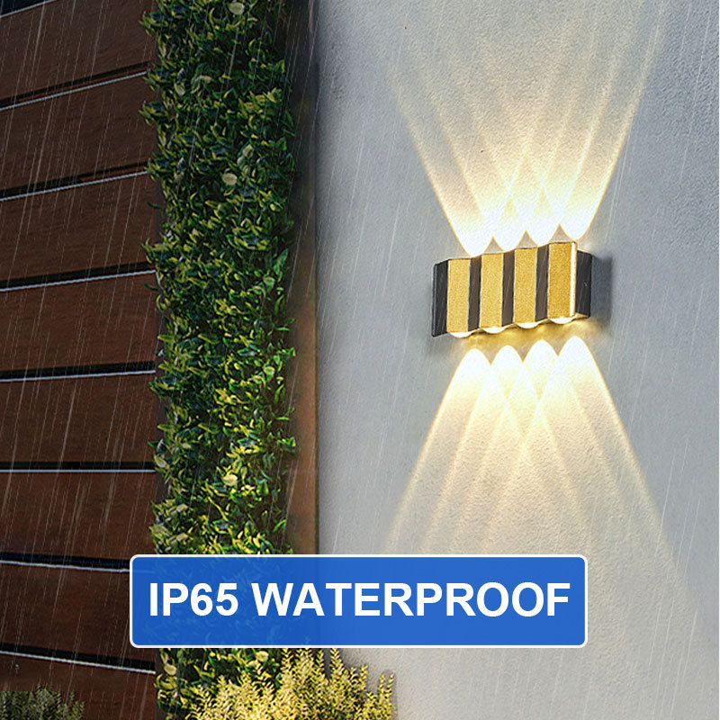 Outdoor Wall Light Square Waterproof Ip65 European-style LED Wall Light 4W 6W 8W 10W 3000k Aluminum Borosilicate Glass Garden