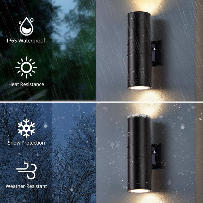 Up Down Exterior Outdoor Lighting Fixture Sconce Wall Lamp Waterproof Decor Lights LED AC Wall Mount E27 Gu10 Replaceable Modern