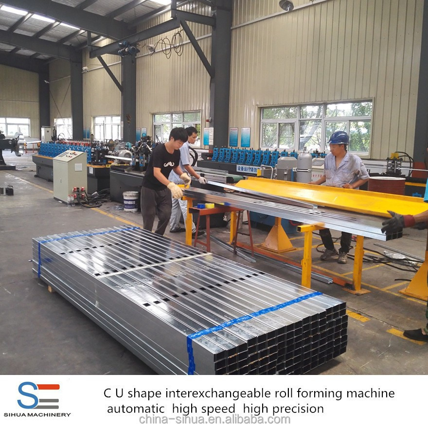 Light Steel House Frame Fully Automatic Keel Roll Forming Machine Light Gauge Steel Framing Machine