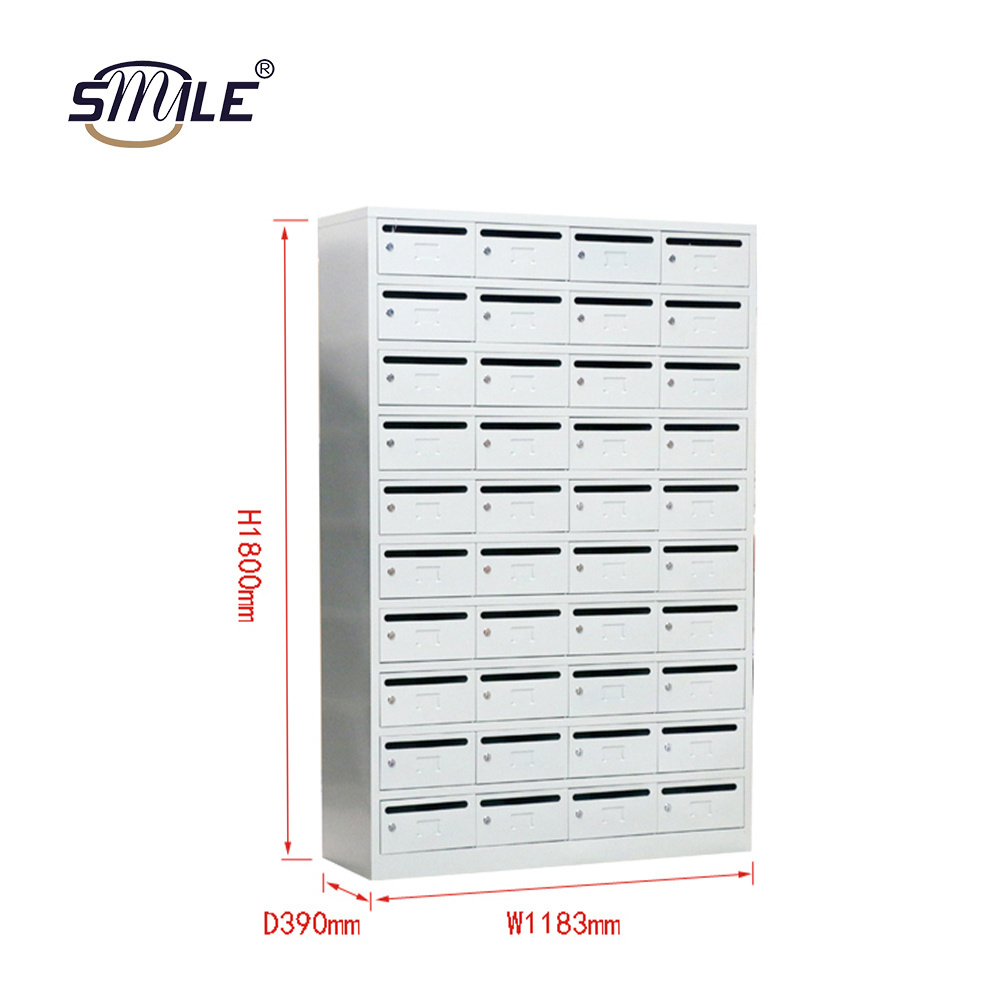 CHNSMILE Metal Mailbox Steel Aluminum Stainless Steel Outdoor Apartments Mailbox Standing Commercial Mailbox