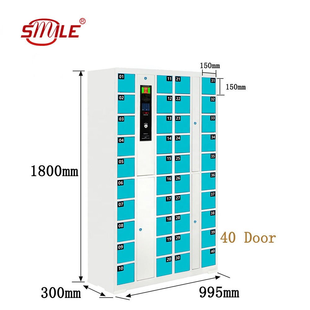 SMILETECH 36 Door Metal Locker Laundry Storage Lockers Steel Parcel Smart Staff Gym Lockers