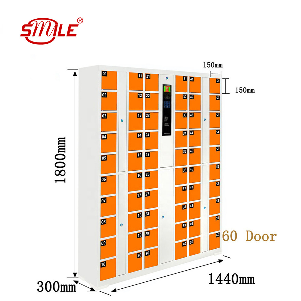 SMILETECH 36 Door Metal Locker Laundry Storage Lockers Steel Parcel Smart Staff Gym Lockers