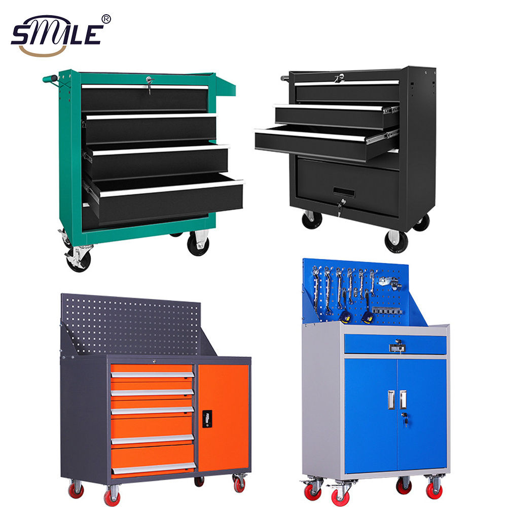 SMILE Custom Metal Toolbox Trolly Large Toolbox on Wheels