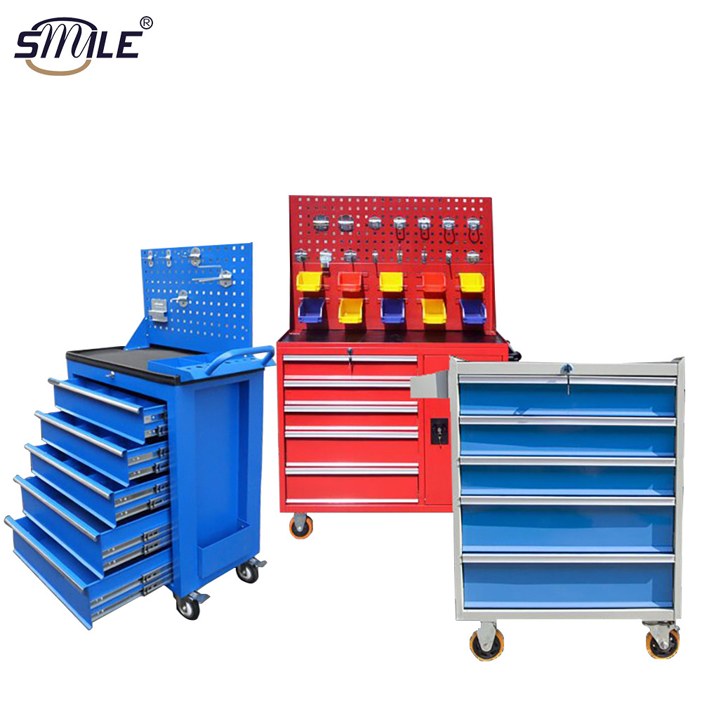 SMILE Custom Metal Toolbox Trolly Large Toolbox on Wheels