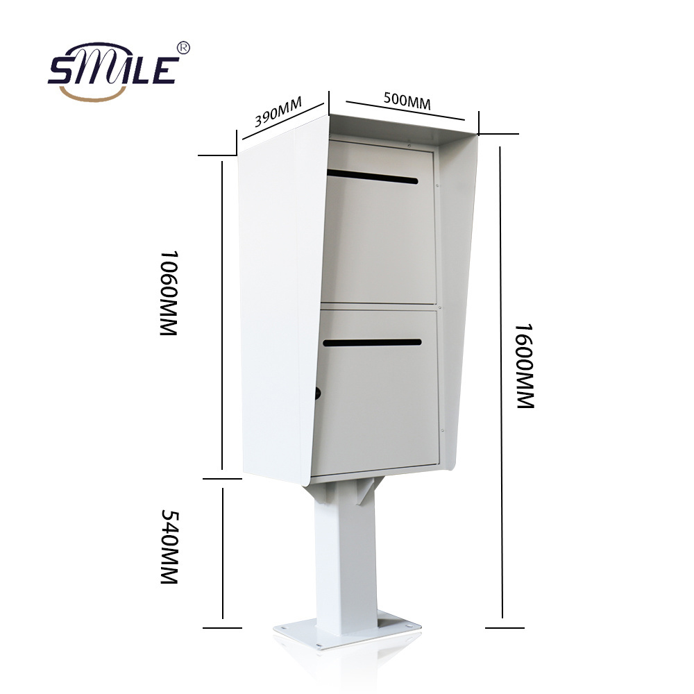 SMILETECH Customizable Lockable Multi-purpose Mailbox Letter Drop Mailbox Waterproof Edge Mailbox Outdoor