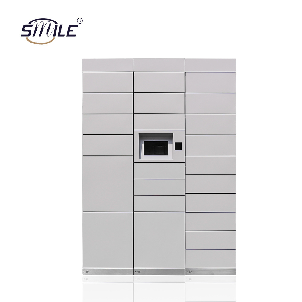 SMILE TECH 24 hour Intelligent self service smart parcel locker delivery cabinet non-touched locker beach locker