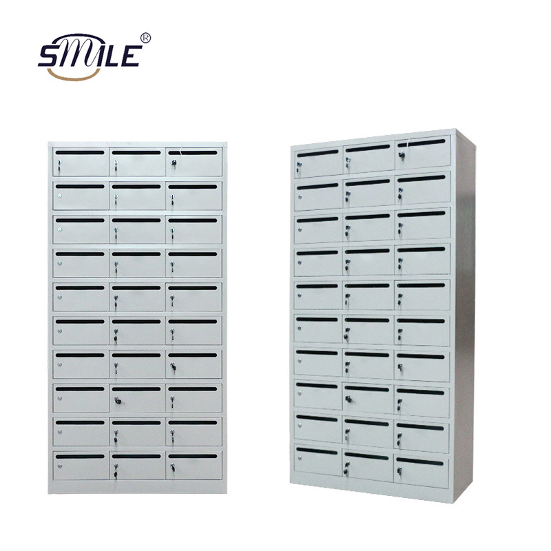 SMILE HOT sale 10/20/30/40Door Outdoor Mailbox/Apartment Postbox/Metal Office Locking Mailbox Commercial Mail Box  with lock