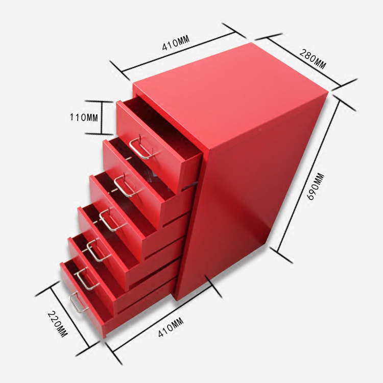 SMILE Easy Assemble Office Steel Storage Lateral File Cabinet Vertical Metal 6 Drawer Filing Cabinet