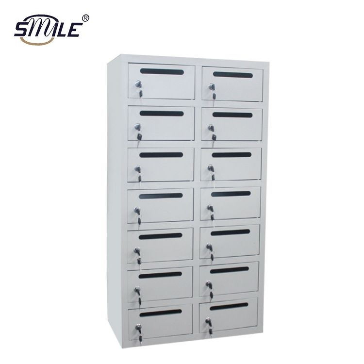 SMILE HOT sale 10/20/30/40Door Outdoor Mailbox/Apartment Postbox/Metal Office Locking Mailbox Commercial Mail Box  with lock