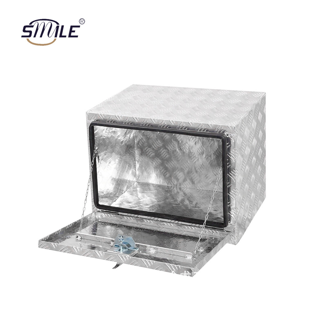 SMILE Custom Truck Bed Alu Tool Box, Aluminum Heavy Duty Toolbox For Pickup Auto Car Trunk