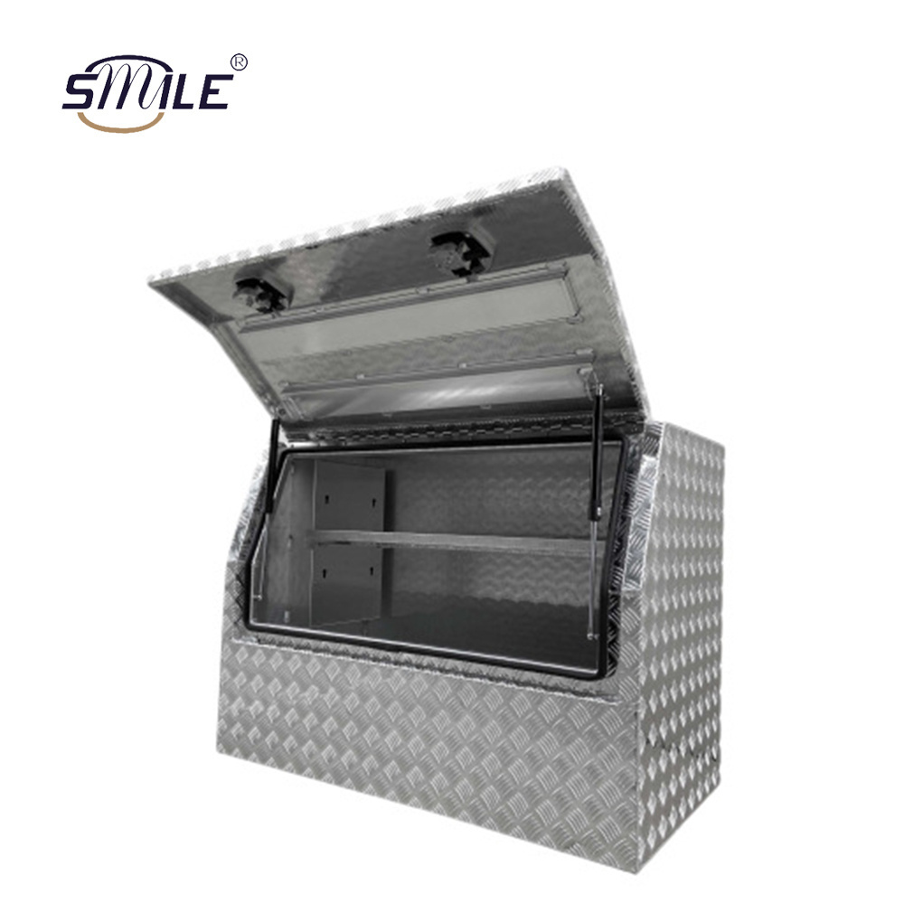 SMILE Custom Truck Bed Alu Tool Box, Aluminum Heavy Duty Toolbox For Pickup Auto Car Trunk