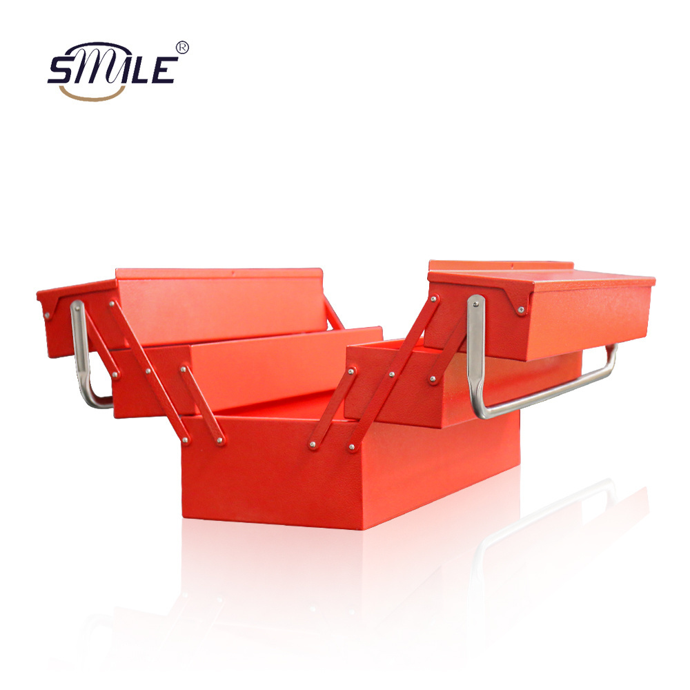 CHNSMILE customizable Portable Steel Mechanical storage toolbox with Handle and tray metal cantilever toolbox