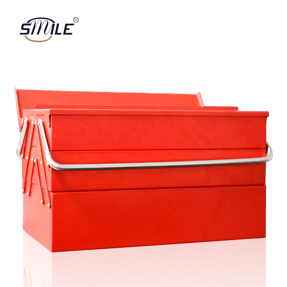 CHNSMILE customizable Portable Steel Mechanical storage toolbox with Handle and tray metal cantilever toolbox