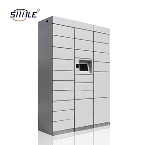 SMILE TECH 24 hour Intelligent self service smart parcel locker delivery cabinet non-touched locker beach locker