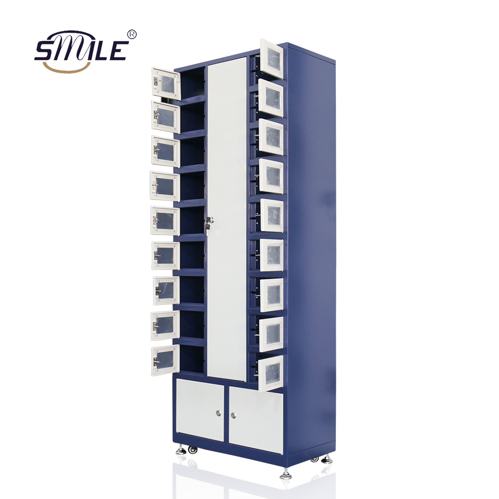 SMILETECH Mobile Phone Locker With lock 45 door Desktop/Wall Mounted Custom Doors Mobile Phone Storage  Charging Lockers