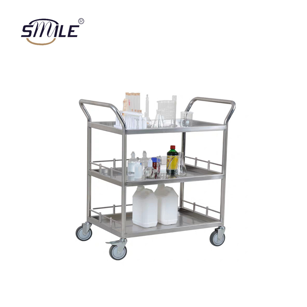 SMILE Different Size Inflight Stainless Steel Trolley Aircraft Service Cart Airplane Food Trolley With Wheels