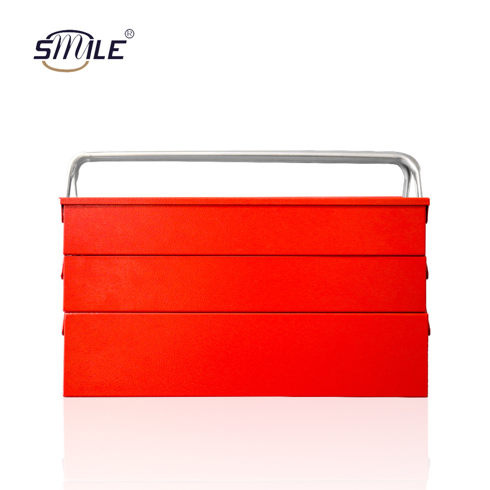 CHNSMILE customizable Portable Steel Mechanical storage toolbox with Handle and tray metal cantilever toolbox