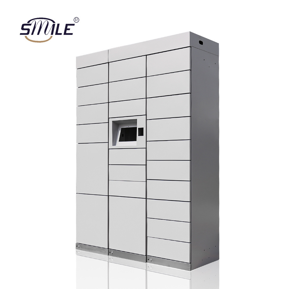 SMILE TECH 24 hour Intelligent self service smart parcel locker delivery cabinet non-touched locker beach locker