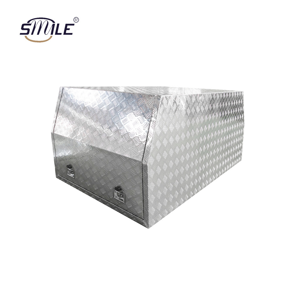 SMILE Custom Truck Bed Alu Tool Box, Aluminum Heavy Duty Toolbox For Pickup Auto Car Trunk