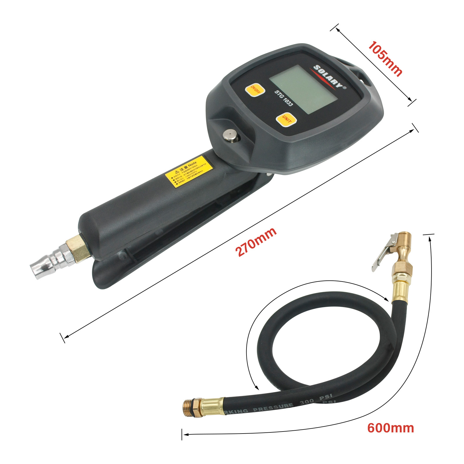 Solary STG1033 Pressure Sensor Digital Tire  Gauge Car Bike Truck Auto Lcd Meter Tester Tyre Gauge