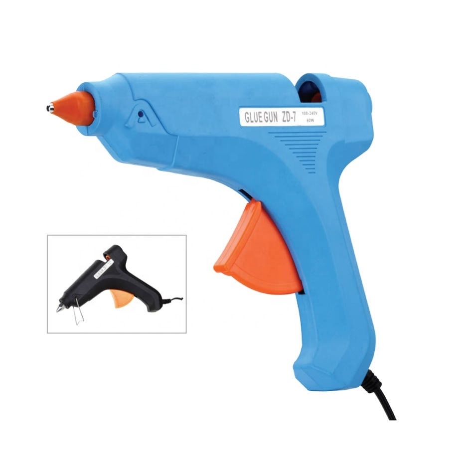 Zhongdi ZD-7 Hot Selling Bestseller Mini Hot Glue Gun with 25W Glue Sticks for Crafts School DIY Arts Home Quick Repair Blue