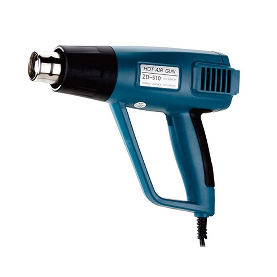 Heat Gun 1500W Hot Air Gun Digital LCD Display Variable Temperature Overload Protection with 4 Nozzle Fast Heat for Phone Repair