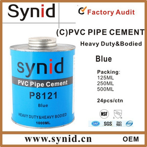 Blue PVC pipe glue for PVC pipe