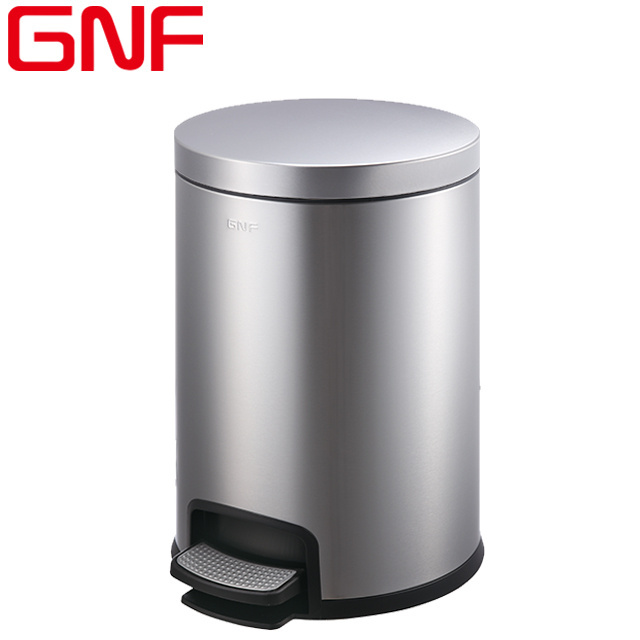 GNF 20L  round stainless steel pedal bins diaper trash bin sanitary waste recycle bins gold kitchen garbage cans