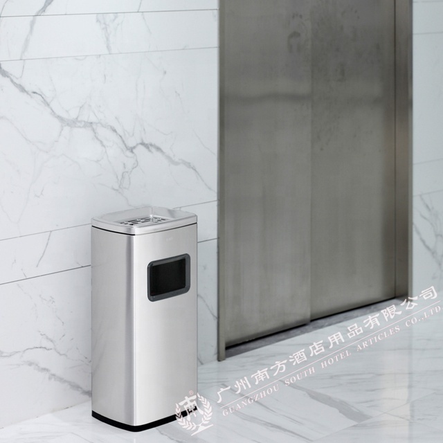 GNF stainless steel shopping mall watse bin with  ashtray