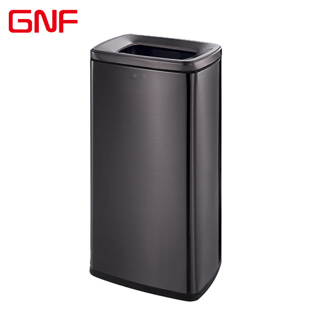 GNF 30L rectangle open top stainless steel dustbin hotel room waste bin kitchen trash bin household garbage bin