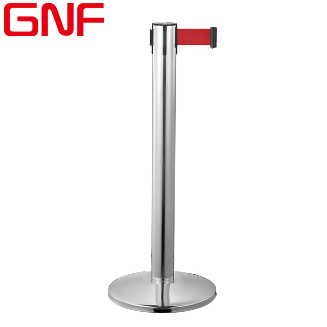 GNF hotel airport Metal Traffic Barrier railing stand  Stanchion Pole retractable belt barrier stanchions for crowd control